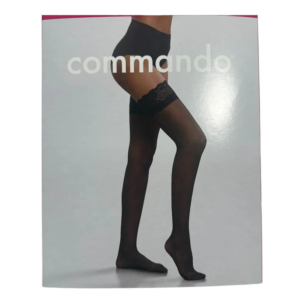 Commando Sexy Up All Night Sheer Thigh-High in Black Sz: S/M - Picture 4 of 8